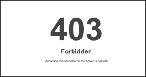 Read more about the article 403 Forbidden: Mit Jelent?