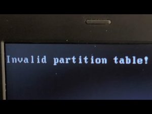 Read more about the article Mi az „Invalid Partition Table” hibaüzenet jelentése?